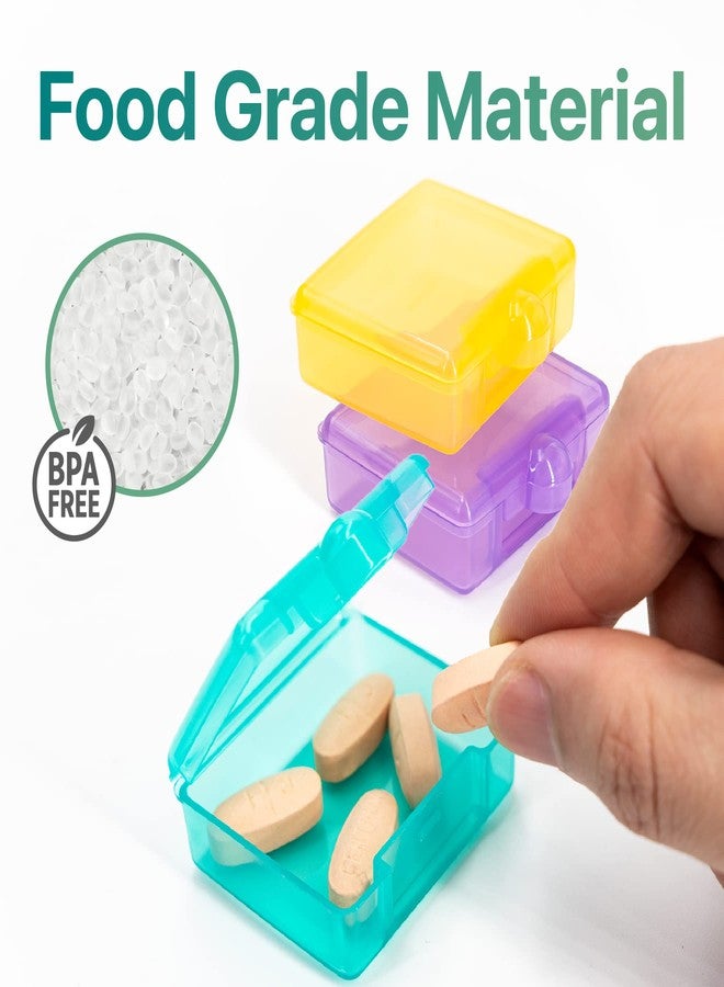 Sukuos Small Pill Box 3 pcs, Cute Travel Pill Case Daily Pill Organizer Portable for Pocket Purse for Vitamin Fish Oil Supplements, Easy to Clean - Image 5